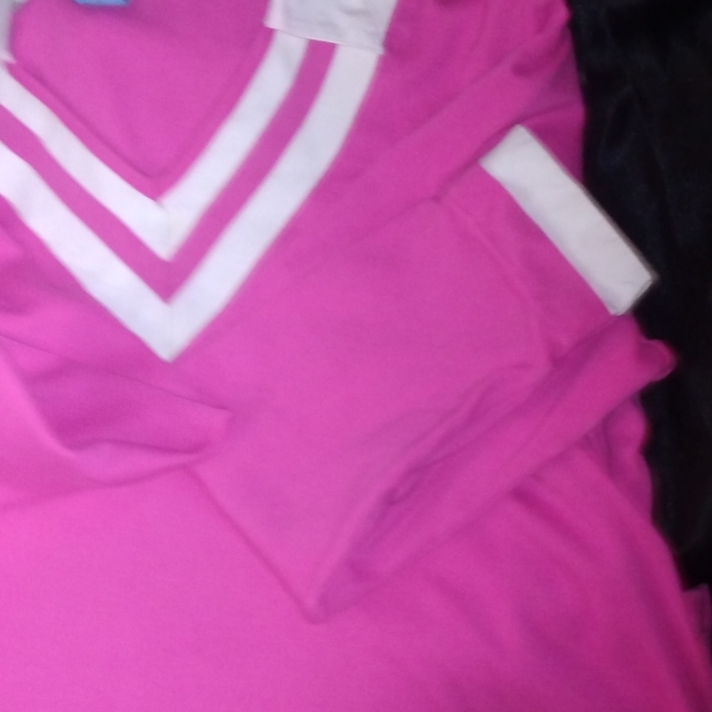 Long sleeve ,hot pink ,sweatshirt w/collar Size3x